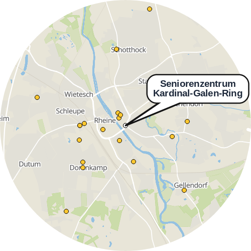 Kartenausschnitt für die Firma Seniorenzentrum Kardinal-Galen-Ring