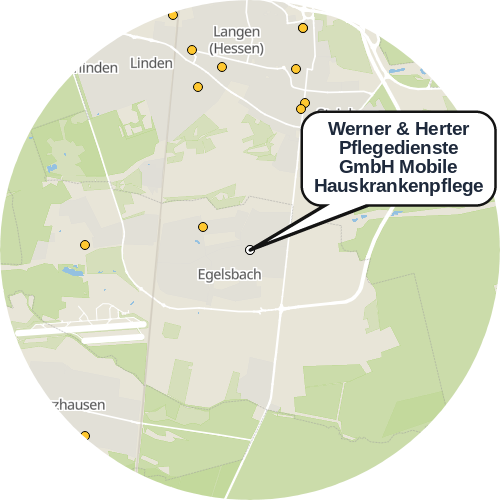 Kartenausschnitt für die Firma Werner & Herter Pflegedienste GmbH Mobile Hauskrankenpflege