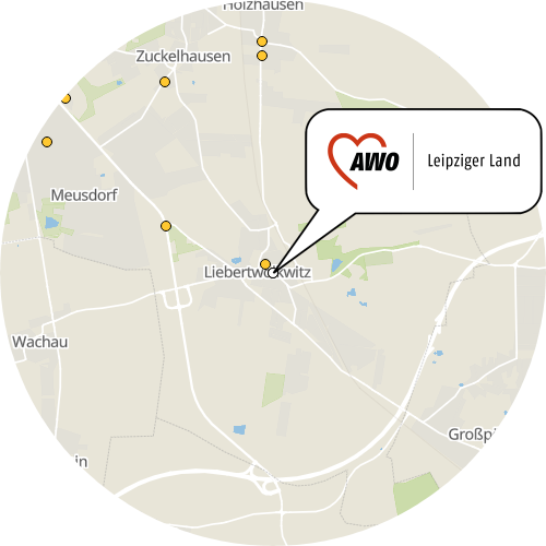 Kartenausschnitt für die Firma AWO Sozialstation Liebertwolkwitz