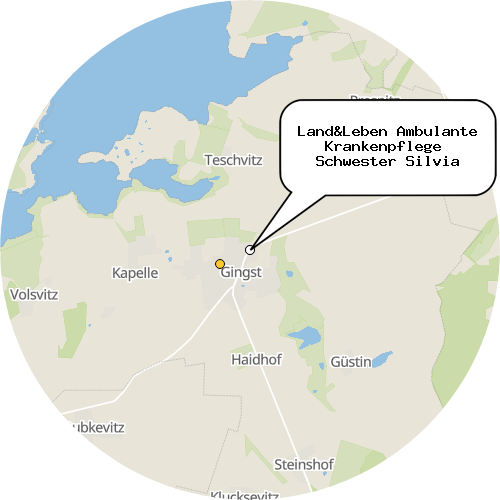 Kartenausschnitt für die Firma Land&Leben Ambulante Krankenpflege  Schwester Silvia