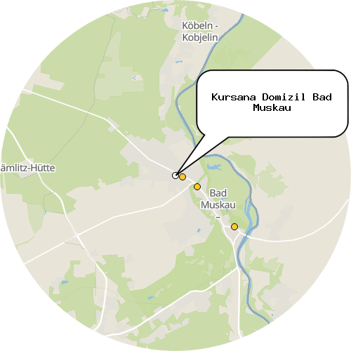 Kartenausschnitt für die Firma Kursana Domizil Bad Muskau