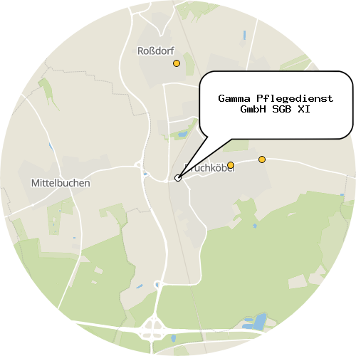 Kartenausschnitt für die Firma Gamma Pflegedienst GmbH SGB XI