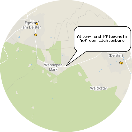 Kartenausschnitt für die Firma Alten- und Pflegeheim Auf dem Lichtenberg