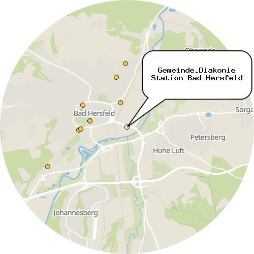 Kartenausschnitt für die Firma Gemeinde.Diakonie Station Bad Hersfeld
