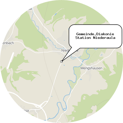 Kartenausschnitt für die Firma Gemeinde.Diakonie Station Niederaula