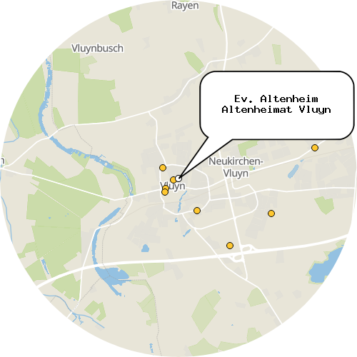 Kartenausschnitt für die Firma Ev. Altenheim Altenheimat Vluyn