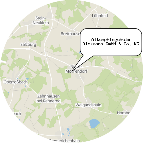 Kartenausschnitt für die Firma Altenpflegeheim Dickmann GmbH & Co. KG