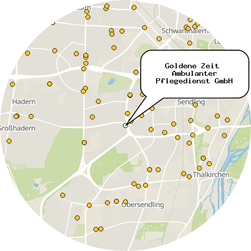 Kartenausschnitt für die Firma Goldene Zeit  Ambulanter Pflegedienst GmbH