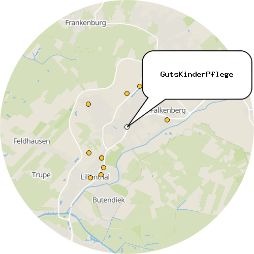 Kartenausschnitt für die Firma GutsKinderPflege