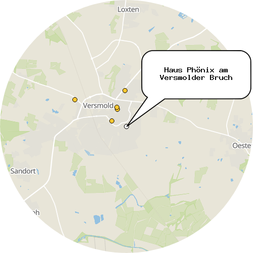 Kartenausschnitt für die Firma Haus Phönix am Versmolder Bruch