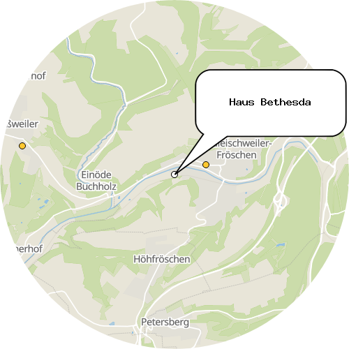 Kartenausschnitt für die Firma Haus Bethesda