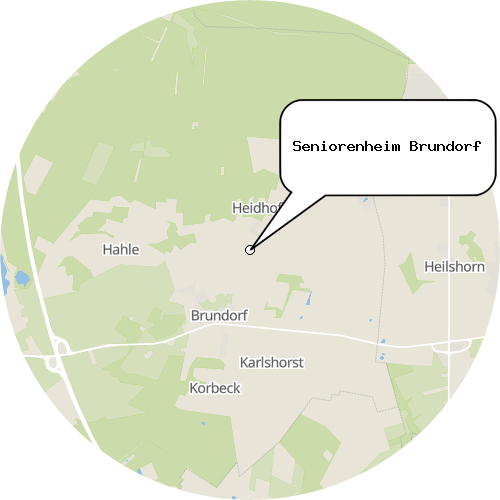 Kartenausschnitt für die Firma Seniorenheim Brundorf