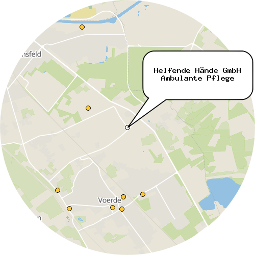 Kartenausschnitt für die Firma Helfende Hände GmbH Ambulante Pflege
