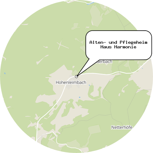 Kartenausschnitt für die Firma Alten- und Pflegeheim Haus Harmonie
