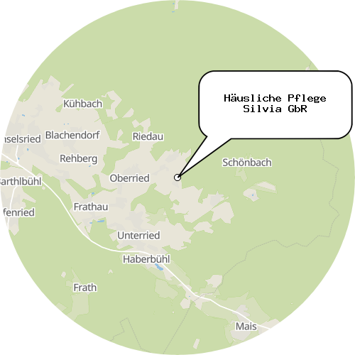 Kartenausschnitt für die Firma Häusliche Pflege Silvia GbR
