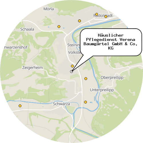 Kartenausschnitt für die Firma Häuslicher Pflegedienst Verena Baumgärtel GmbH & Co. KG