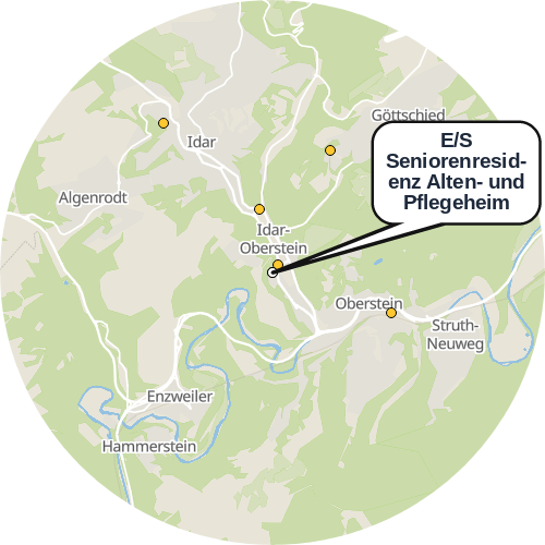 Kartenausschnitt für die Firma E/S Seniorenresidenz Alten- und Pflegeheim