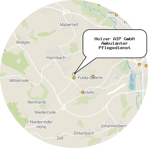 Kartenausschnitt für die Firma Holzer AIP GmbH Ambulanter Pflegedienst