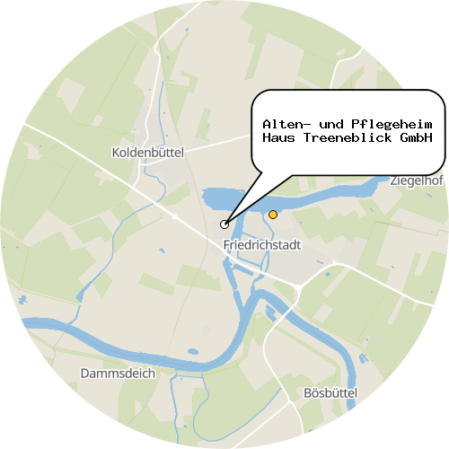 Kartenausschnitt für die Firma Alten- und Pflegeheim Haus Treeneblick GmbH