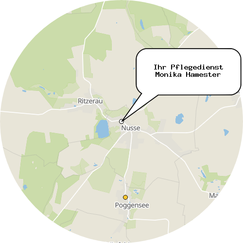 Kartenausschnitt für die Firma Ihr Pflegedienst Monika Hamester