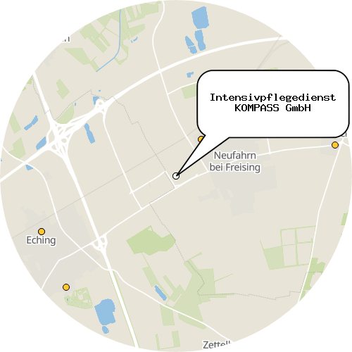Kartenausschnitt für die Firma Intensivpflegedienst KOMPASS GmbH