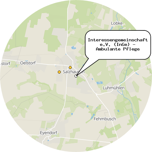 Kartenausschnitt für die Firma Interessengemeinschaft e.V. (InGe) - Ambulante Pflege