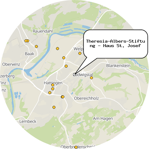Kartenausschnitt für die Firma Theresia-Albers-Stiftung - Haus St. Josef