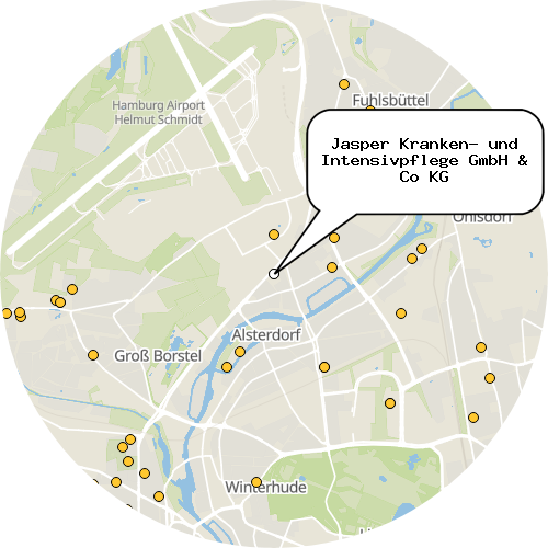 Kartenausschnitt für die Firma Jasper Kranken- und Intensivpflege GmbH & Co KG