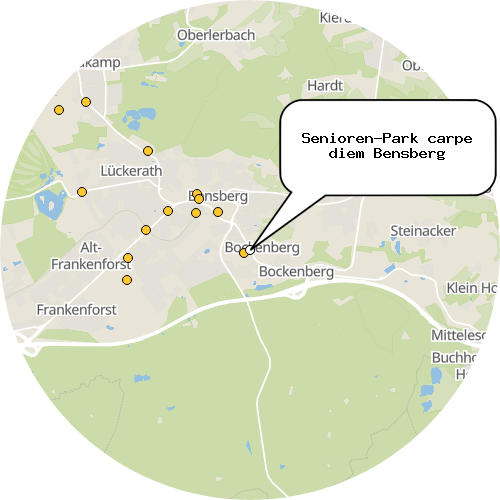 Kartenausschnitt für die Firma Senioren-Park carpe diem Bensberg