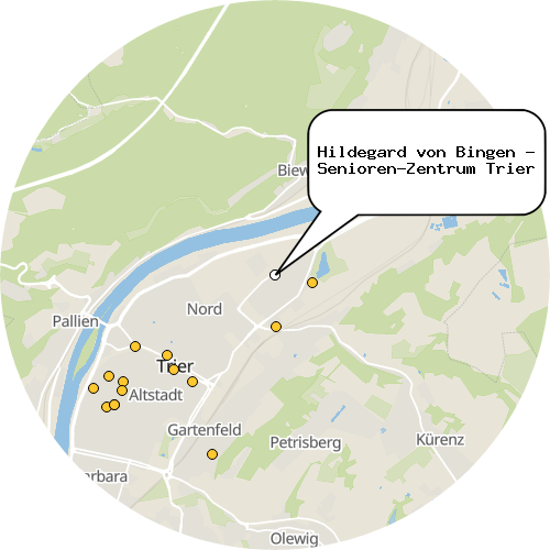 Kartenausschnitt für die Firma Hildegard von Bingen - Senioren-Zentrum Trier