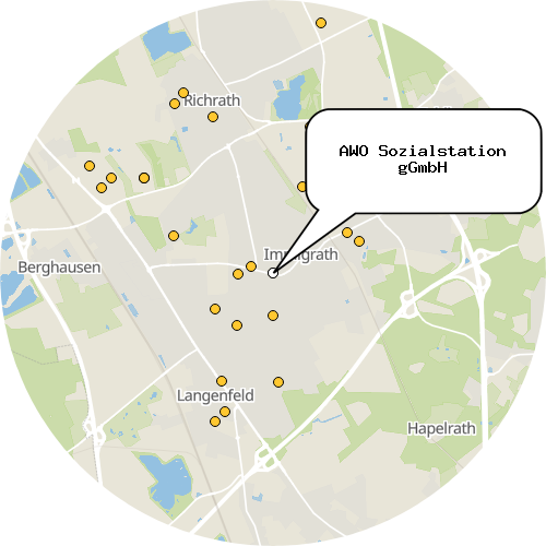 Kartenausschnitt für die Firma AWO Sozialstation gGmbH