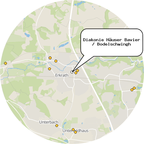 Kartenausschnitt für die Firma Diakonie Häuser Bavier / Bodelschwingh