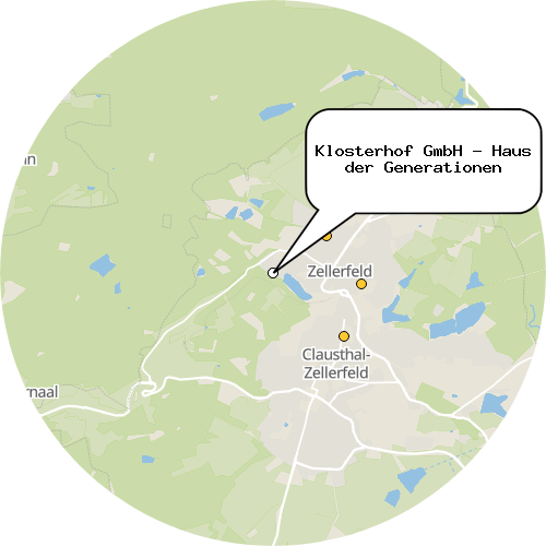Kartenausschnitt für die Firma Klosterhof GmbH - Haus der Generationen