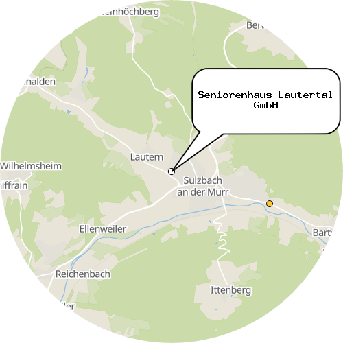 Kartenausschnitt für die Firma Seniorenhaus Lautertal GmbH