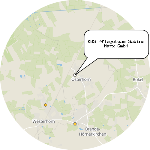 Kartenausschnitt für die Firma KBS Pflegeteam Sabine Marx GmbH