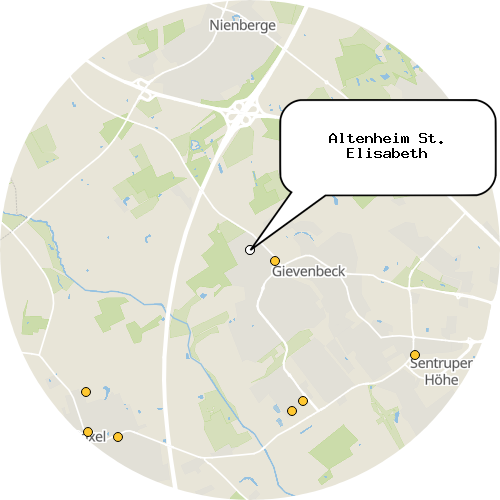 Kartenausschnitt für die Firma Altenheim St. Elisabeth