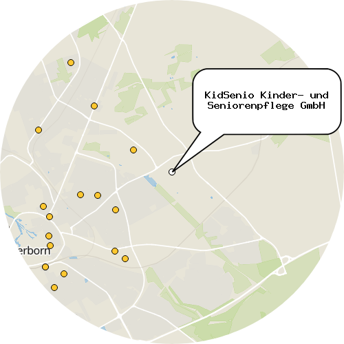 Kartenausschnitt für die Firma KidSenio Kinder- und Seniorenpflege GmbH