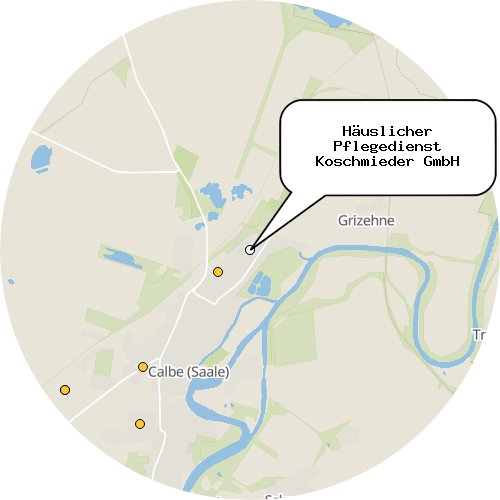 Kartenausschnitt für die Firma Häuslicher Pflegedienst Koschmieder GmbH