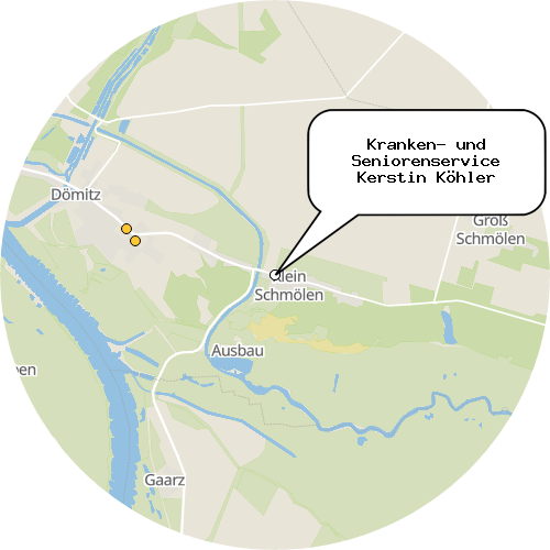 Kartenausschnitt für die Firma Kranken- und Seniorenservice Kerstin Köhler