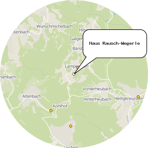 Kartenausschnitt für die Firma Haus Rausch-Wegerle