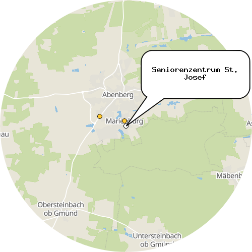 Kartenausschnitt für die Firma Seniorenzentrum St. Josef