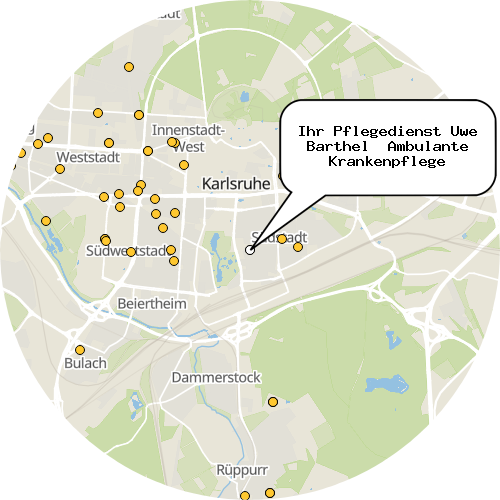 Kartenausschnitt für die Firma Ihr Pflegedienst Uwe Barthel  Ambulante Krankenpflege