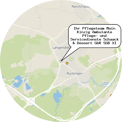 Kartenausschnitt für die Firma Ihr Pflegeteam Main Kinzig Ambulante Pflege- und Servicedienste Schaack & Dessert GbR SGB XI