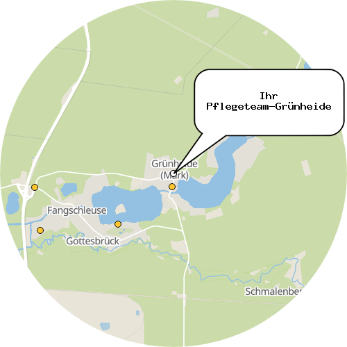Kartenausschnitt für die Firma Ihr Pflegeteam-Grünheide
