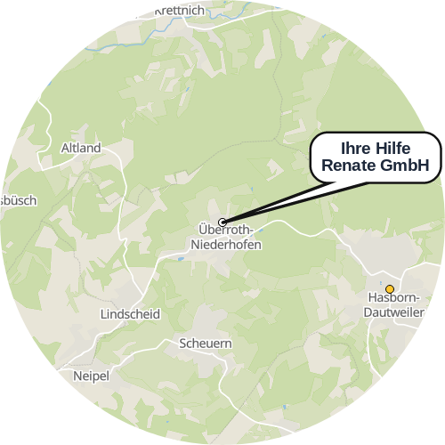 Kartenausschnitt für die Firma Ihre Hilfe Renate GmbH