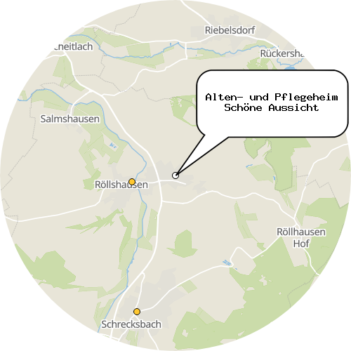 Kartenausschnitt für die Firma Alten- und Pflegeheim Schöne Aussicht