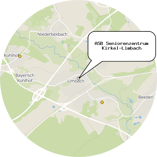 Kartenausschnitt für die Firma ASB Seniorenzentrum Kirkel-Limbach