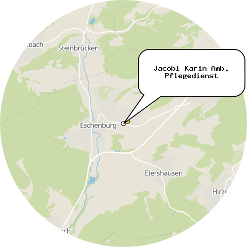 Kartenausschnitt für die Firma Jacobi Karin Amb. Pflegedienst
