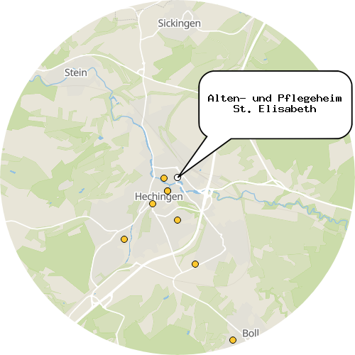 Kartenausschnitt für die Firma Alten- und Pflegeheim St. Elisabeth