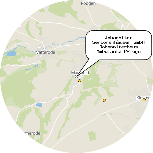 Kartenausschnitt für die Firma Johanniter Seniorenhäuser GmbH Johanniterhaus Ambulante Pflege